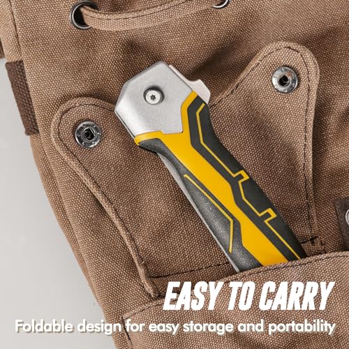 KATA Folding Jab Saw/Drywall Saw, Sheetrock Saw with Soft Grip Handle, Hand Saw, Hacksaw with 65Mn Steel Blade for Wallboard, Plywood and PVC