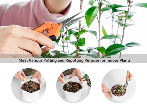 Josteve Plant Repotting Mat, 5Pcs Succulent Tools Mini Garden Small Gardening Tools Indoor, Pruning Shear Gardening Scissor, Hand Tool kit for Bonsai, Cactus, Fairy, Houseplant Transplanting, Seedling