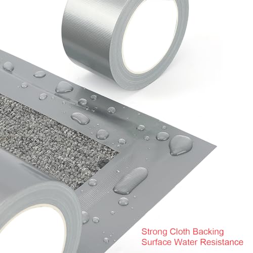 XUXU 3 Pack Duct Tape Heavy Duty Waterproof Silver Duct Tape, Strong Adhesive Duct Tape Bulk for Indoor Outdoor Repairs Tear by Hand, 60 Yards x 2 Inch Total