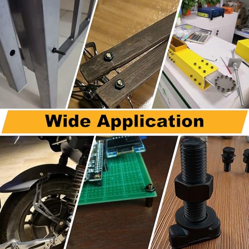 M8-1.25 Hex Nuts, Carbon Steel, Black Oxide, M8 x 1.25mm Hex Drive, Grade 8.8, Metric, Right Hand, 13mm/0.5" Width, 6.5mm/0.25" Height, Replacement Nut with Plastic Case for DIY Home Mechanism 23 Pack