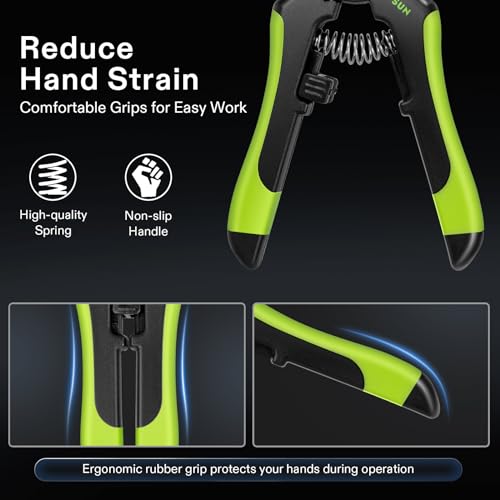 VIVOSUN Gardening Scissors 6.5 Inch Hand Pruner Pruning Shear with Straight Stainless Steel Blades, Black and Green