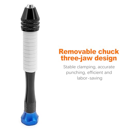 CoguZed 26 Pcs Jewelry Hand Drill Set, Versatile Pin Vise Craft Drill for Jewelry Making, High Precision Manual Drill with Mini Twist Drill Bits, Ideal for Wood, Plastic, Miniature Crafting(Blue)