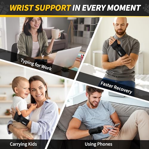 CAMBIVO Wrist Brace for Carpal Tunnel Night Support, Adjustable Wrist Splint for Pain Relief, Sprained Wrist, Arthritis, Tendonitis, RSI, Wrist Support Hand Brace for Men and Women
