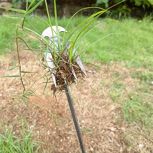 Jvoiyae New Weeding Artifact Uprooting Weeding Tool, 16 Inch Premium Steel Weed Puller 4 Teeth Dual Purpose Hand Weeder Tool, Weeding Pulling Tool for Gardening with Long Handle