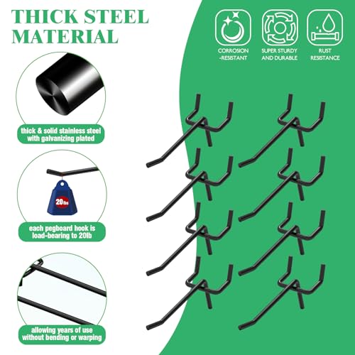 50-Piece Metal Pegboard Hook Assortment Set