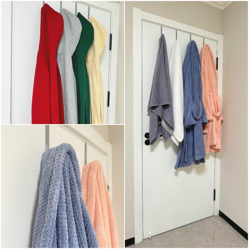 Mars-Rock Over Door Hooks Set of 6 - Grey