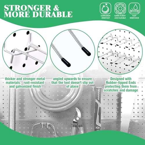 50Pcs 5" Double Arm Pegboard Hooks Set