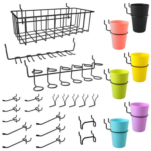 Versatile Pegboard Accessories Set - 26 Pack