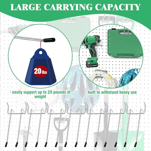 50Pcs 5" Double Arm Pegboard Hooks Set
