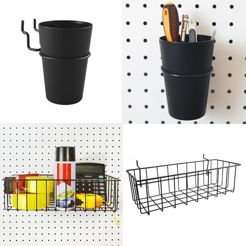 Pegboard Accessories Set with Baskets and Hooks