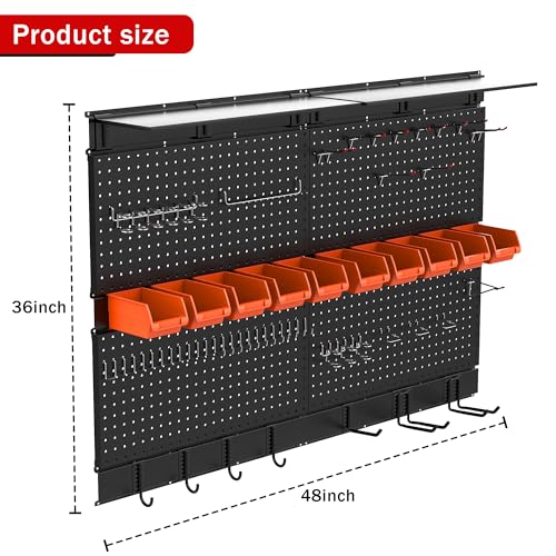 Ultrawall Black Pegboard Organizer for Garage Storage