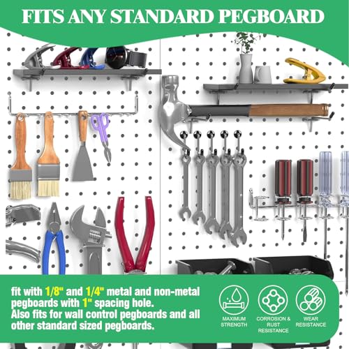 Yauhar 87-Piece Pegboard Organizer Accessories Set