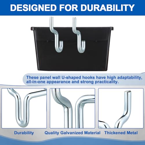 25 Heavy-Duty Metal Pegboard Hooks for Tools