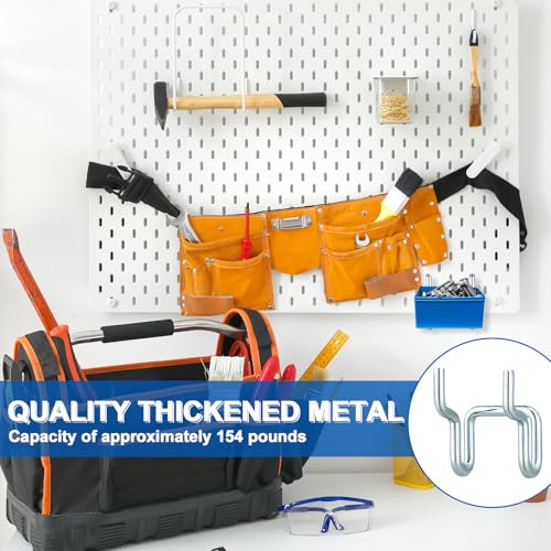 25 Heavy-Duty Metal Pegboard Hooks for Tools
