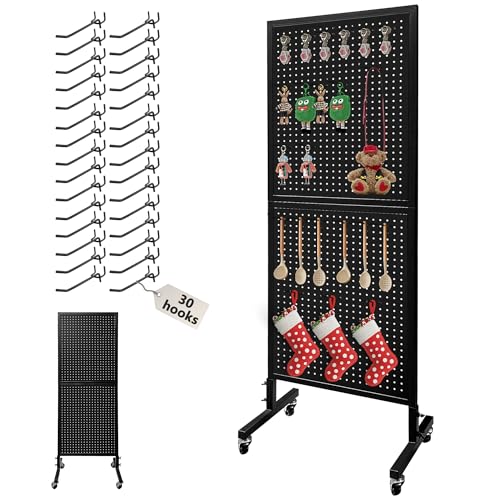 Royxen Metal Pegboard Display with 30 Hooks