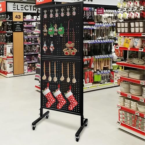 Royxen Metal Pegboard Display with 30 Hooks