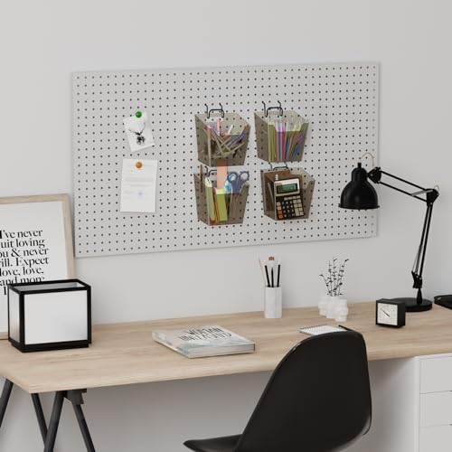 Clear Pegboard Cups with Hooks - 6 Pack