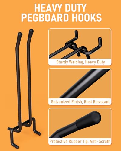 36 Pack Heavy Duty Pegboard Hooks for Organizing