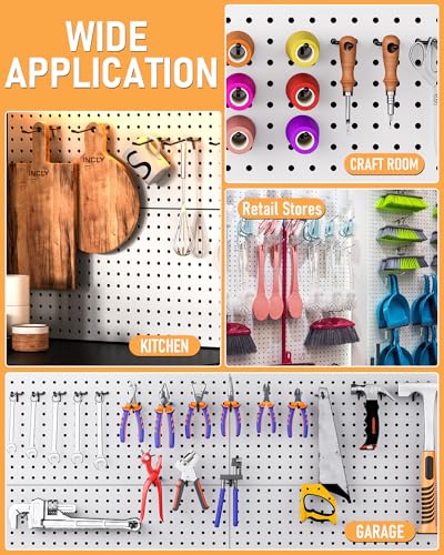 36 Pack Heavy Duty Pegboard Hooks for Organizing