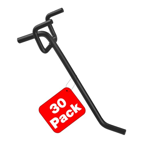 30-Pack Metal Pegboard Hooks for Tool Organization