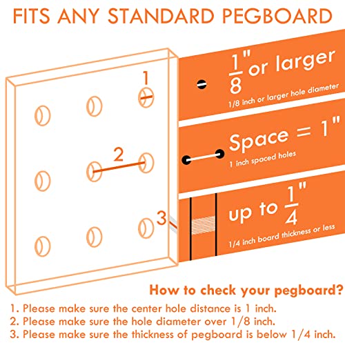 30 Pack Black Metal Pegboard Hooks 4”