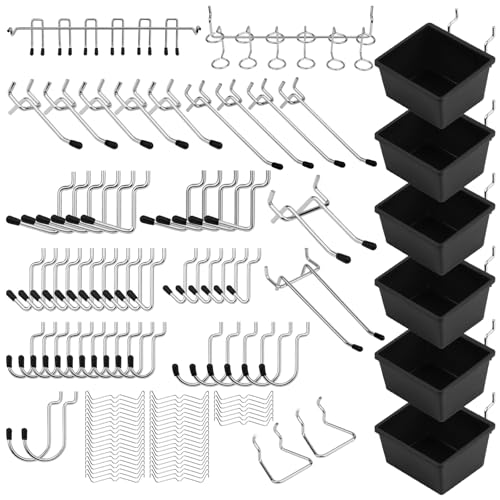 121-Piece Pegboard Hooks Assortment for Tool Organization