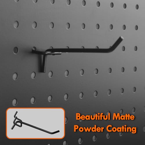 30 Pack Black Metal Pegboard Hooks 4”