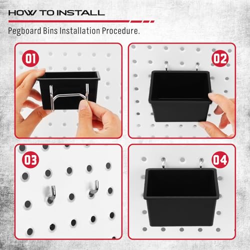 121 Pcs Durable Pegboard Hooks Assortment Tools