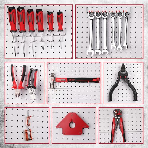 121 Pcs Durable Pegboard Hooks Assortment Tools
