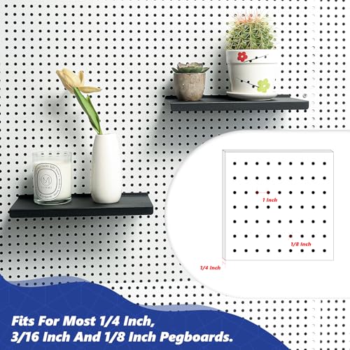 10-Pack Metal Pegboard Shelves, 10x4.3 Inch