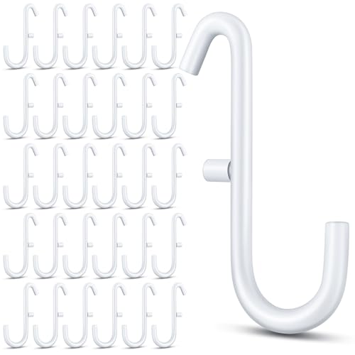 30 Pcs White Metal Pegboard Hooks Organizer