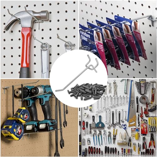 Pegboard Hooks and Accessories Set for Garage Organization