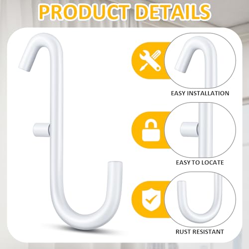 30 Pcs White Pegboard Hooks for Organization
