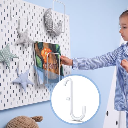 30 Pcs White Pegboard Hooks for Organization