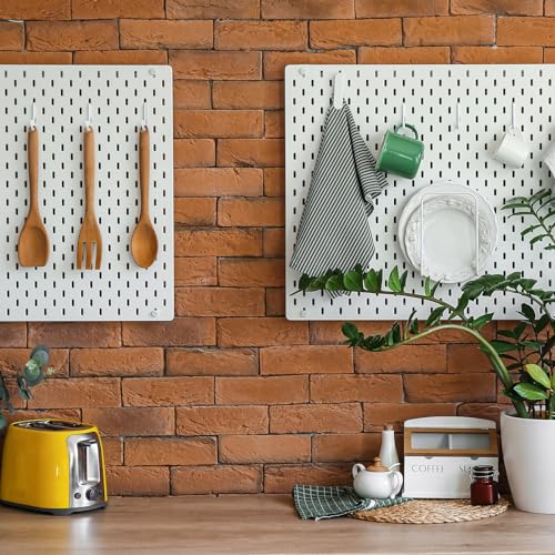 30 Pcs White Pegboard Hooks for Organization