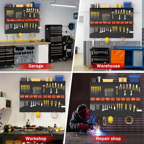 Ultrawall Black Pegboard Organizer for Garage Storage