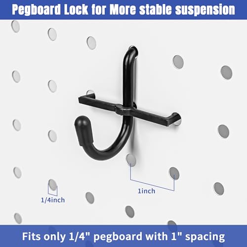196 PCS Heavy Duty Black Pegboard Hooks Set