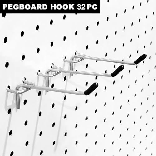 Pegboard Hooks and Accessories Set for Garage Organization