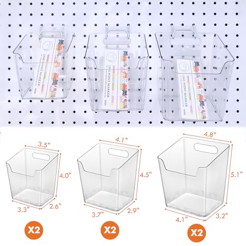 14PC Pegboard Organizer Set with Cups and Brackets
