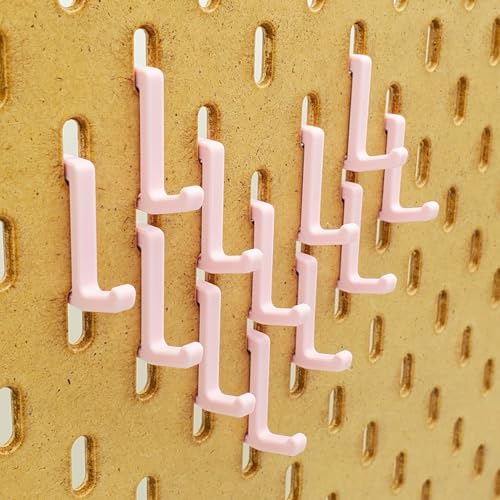 Matte Pink Pegboard Hooks for IKEA SKADIS 12pk