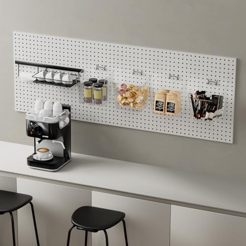 Clear Pegboard Cups with Hooks - 6 Pack