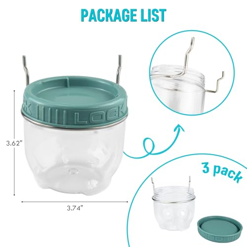 Large Clear Jars for Pegboard Organization – 3 Pack