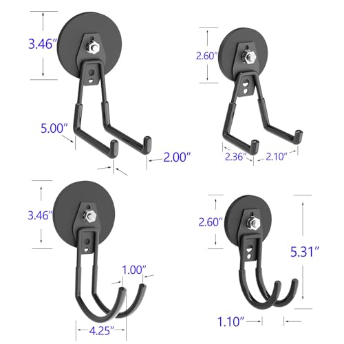 AplysiaTech Heavy Duty Magnetic Hooks - 8 Pack