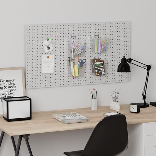 Clear Pegboard Cups with Hooks - 6 Pack