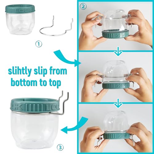 Large Clear Jars for Pegboard Organization – 3 Pack