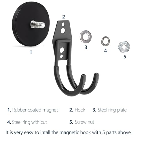 AplysiaTech Heavy Duty Magnetic Hooks - 8 Pack