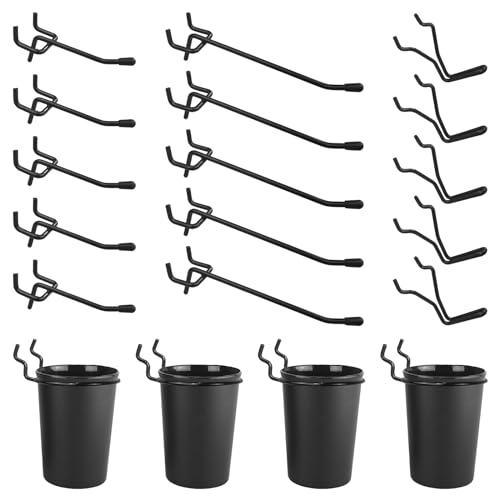 Heavy Duty Pegboard Hooks Organizer - 19 Pieces