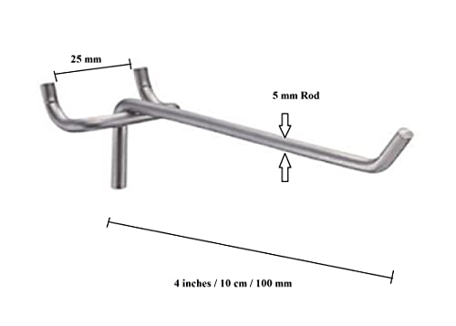 12-Pack Heavy Duty Chrome Pegboard Hooks