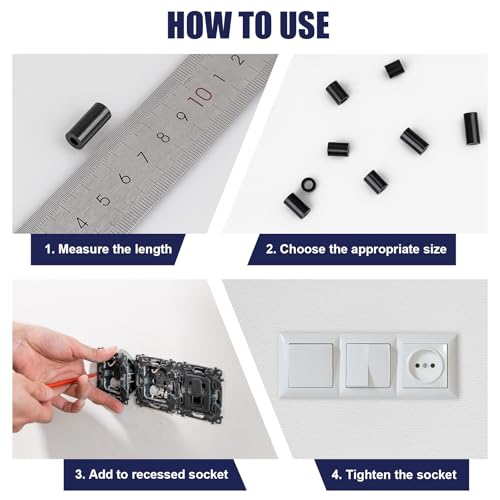 330-Piece Black Plastic Electrical Outlet Spacers Kit