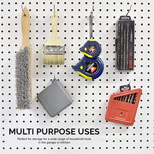 12-Pack Heavy Duty Chrome Pegboard Hooks